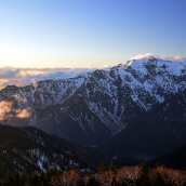Mt.Kasagatake in the twilight